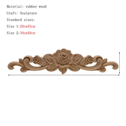 Natural Oak Floral Wooden Figurine