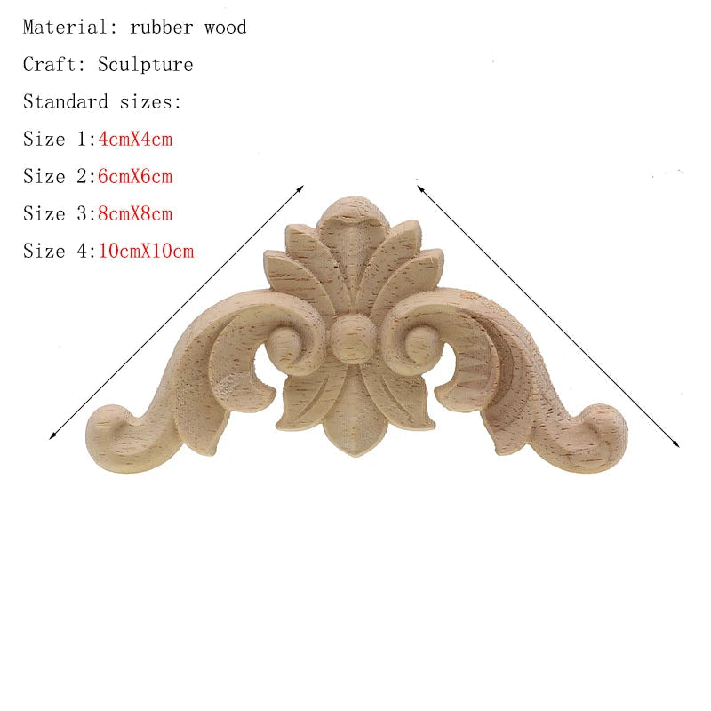 Natural Oak Floral Wooden Figurine