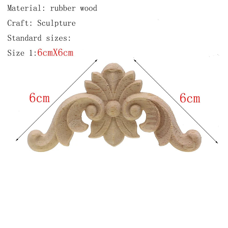 Natural Oak Floral Wooden Figurine