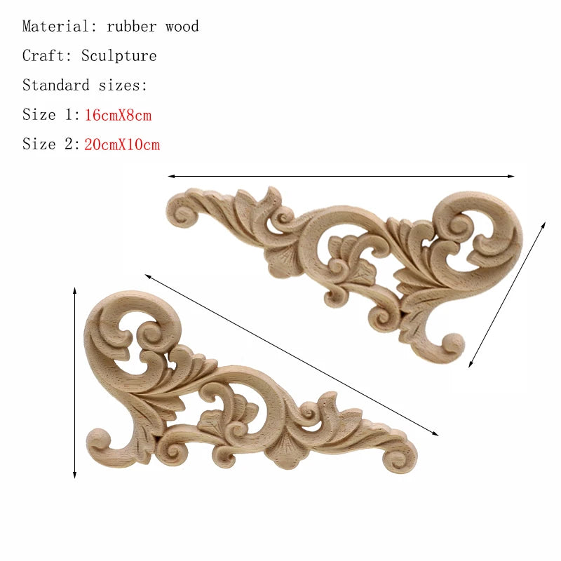 Natural Oak Floral Wooden Figurine