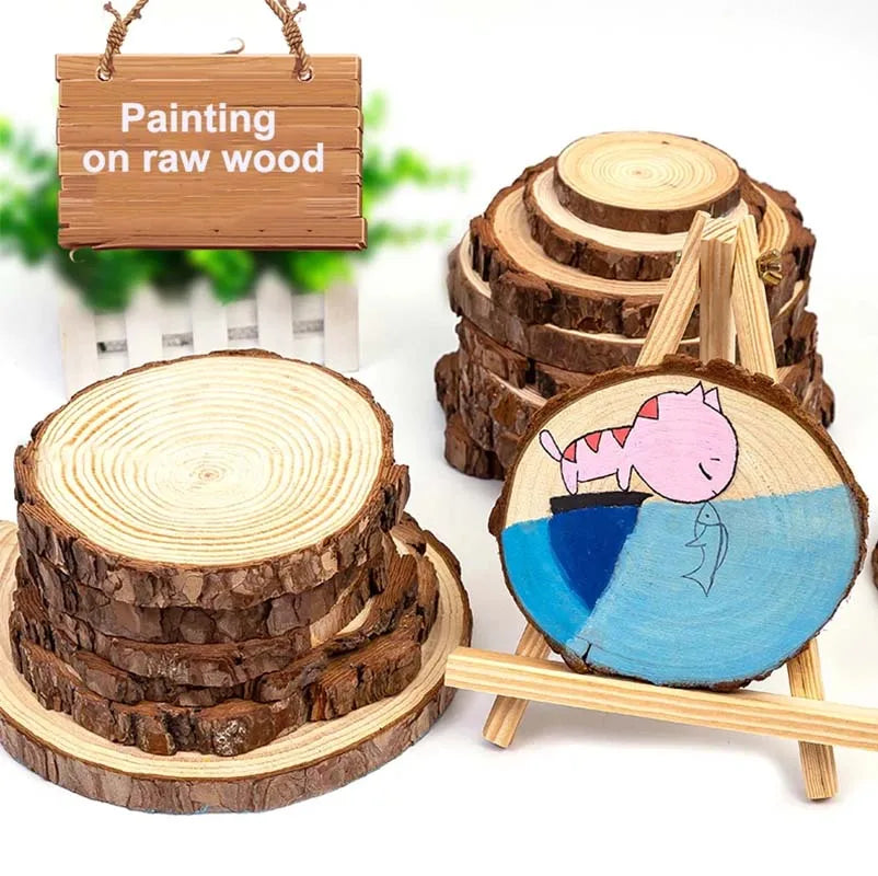 Natural Pine Unfinished Wood Slices