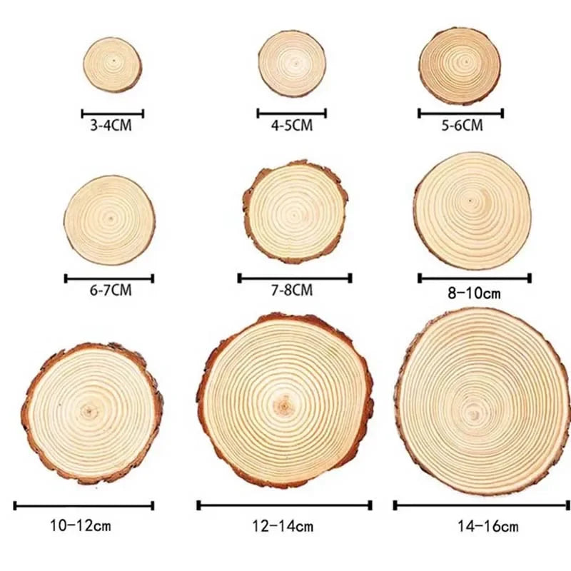 Natural Pine Unfinished Wood Slices