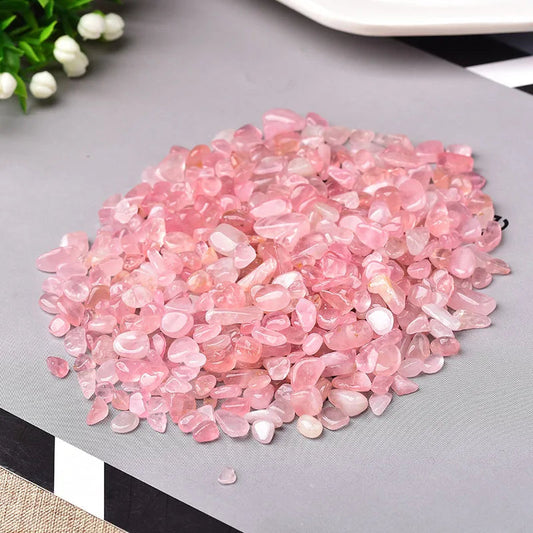 Natural Rose Quartz Crystal Stones