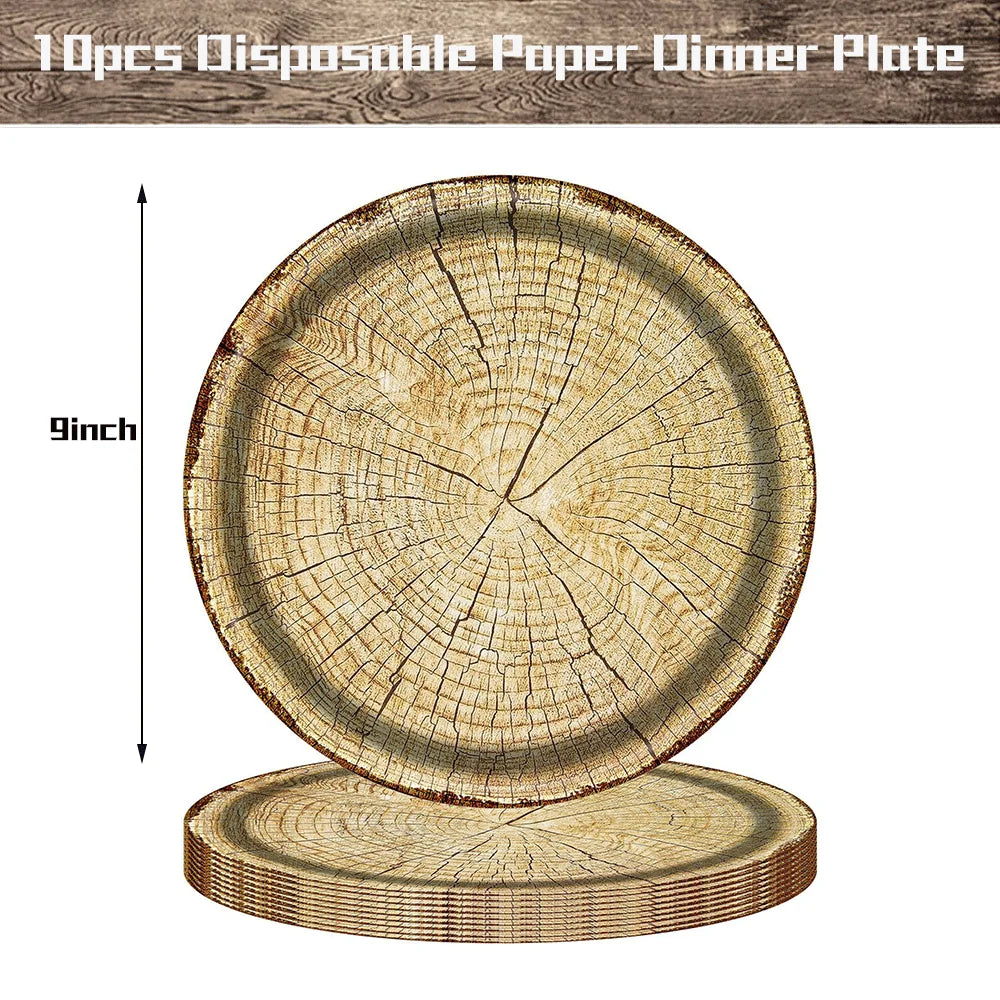 Natural Wood Grain Table Decor