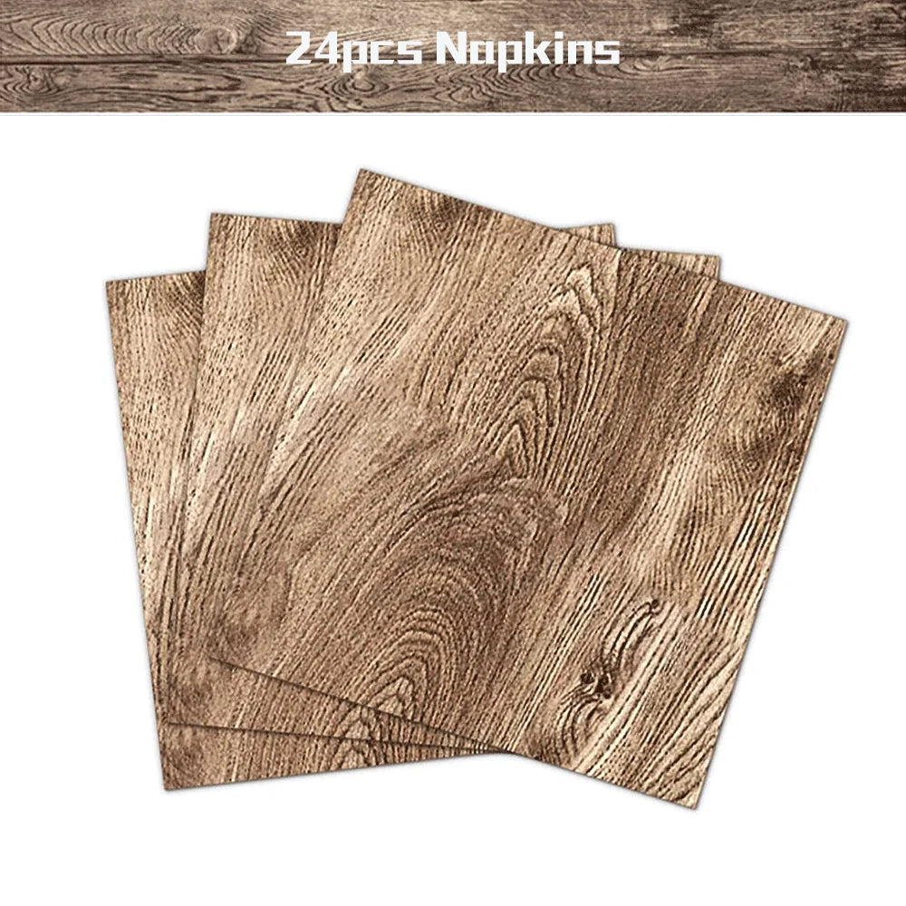 Natural Wood Grain Table Decor