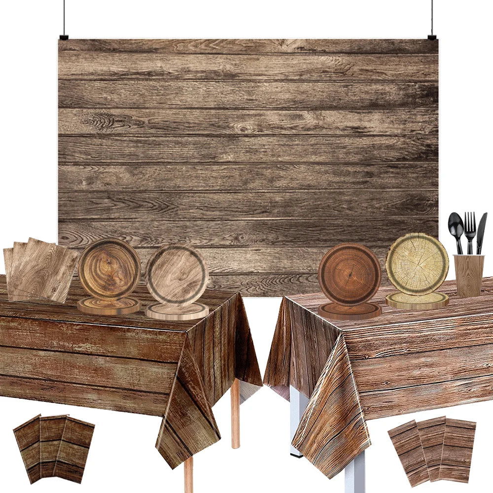 Natural Wood Grain Table Decor