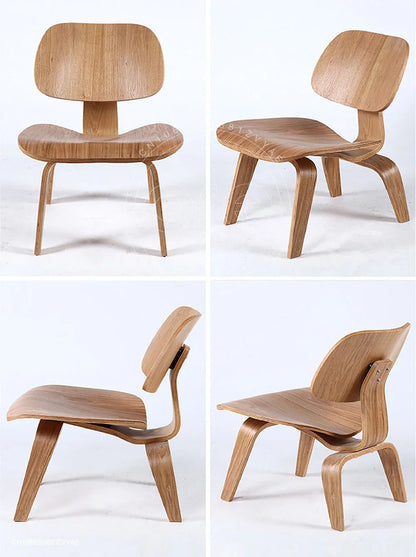 Natural Wood Leisure Chair - Modern