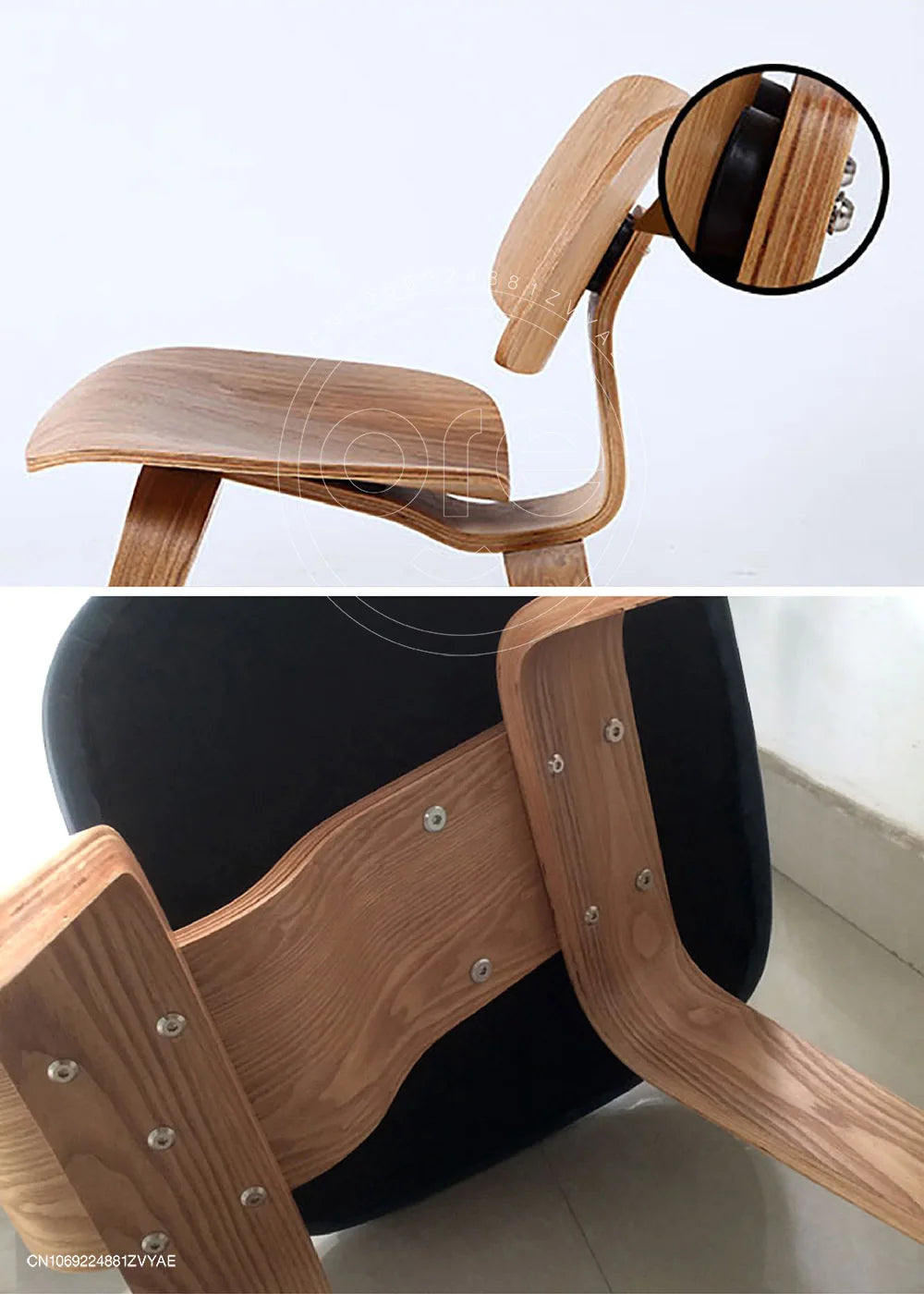 Natural Wood Leisure Chair - Modern