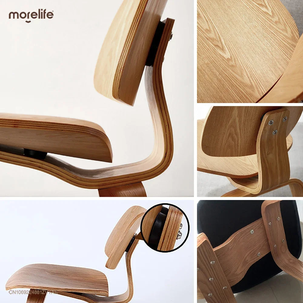 Natural Wood Leisure Chair - Modern