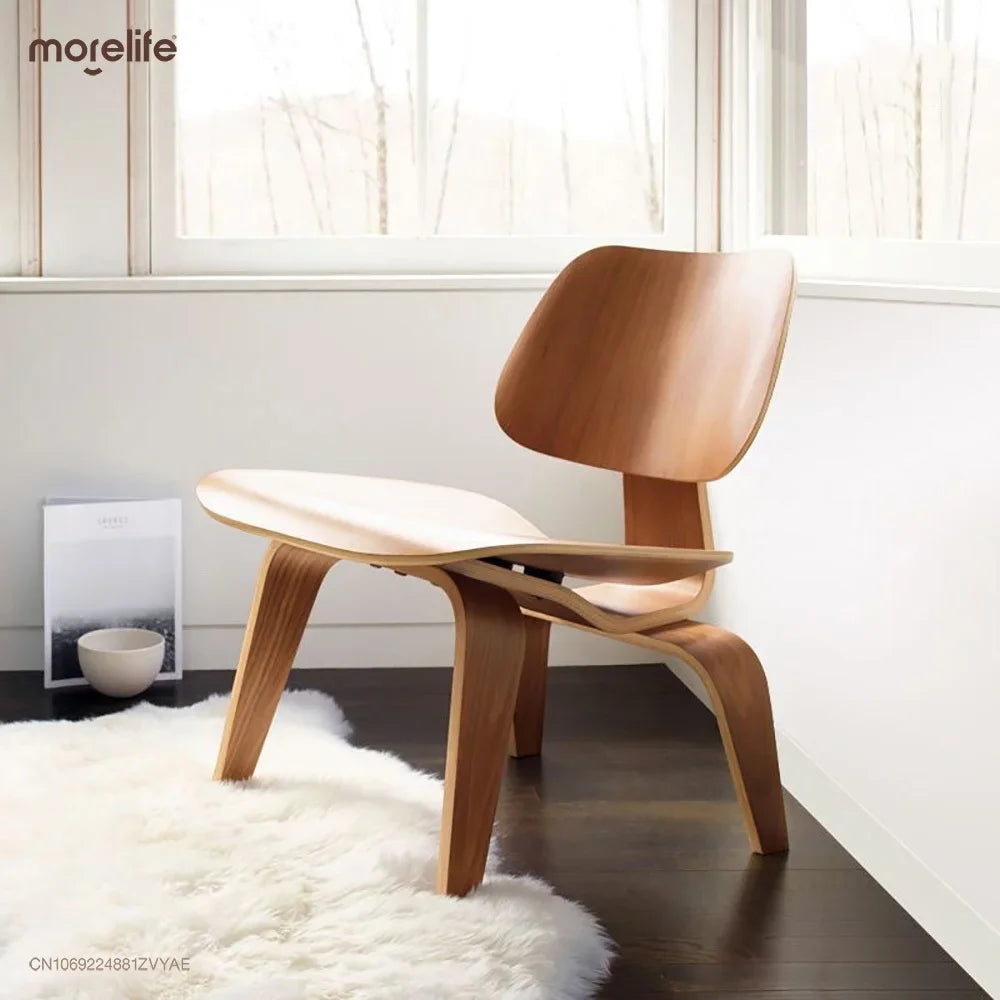 Natural Wood Leisure Chair - Modern