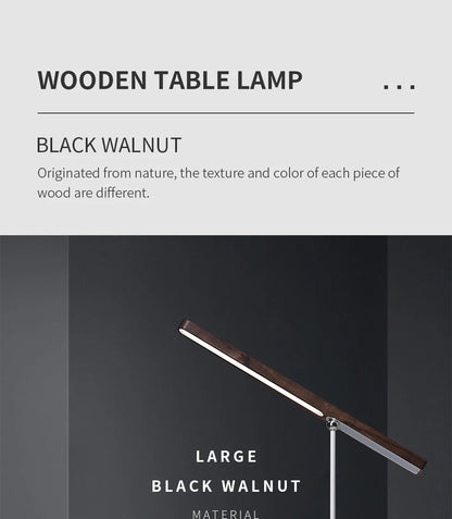 Noble Wood 360° Rotating LED Lamp