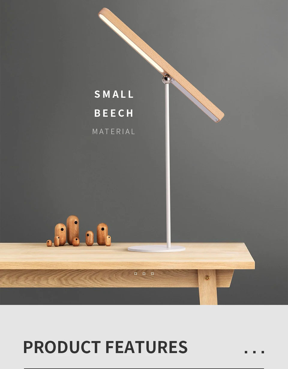 Noble Wood 360° Rotating LED Lamp