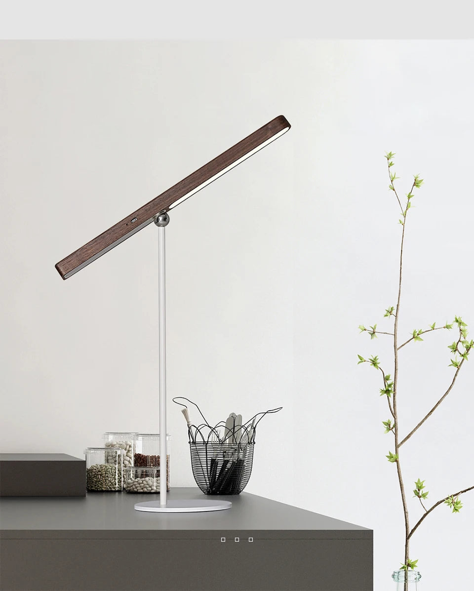 Noble Wood 360° Rotating LED Lamp