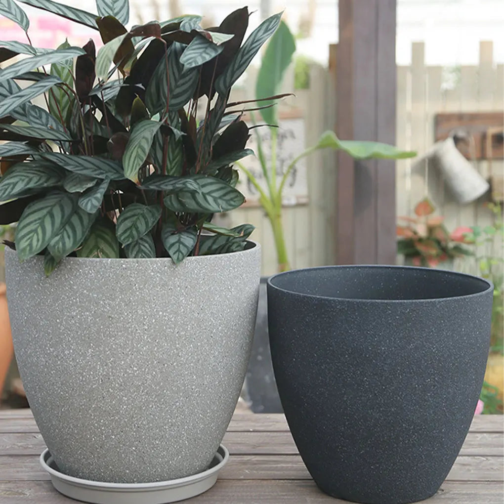 Non-toxic Plastic Imitation Stone Planter