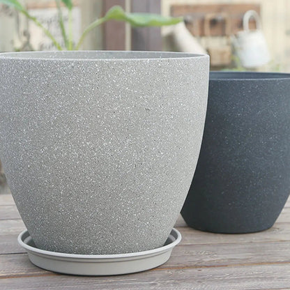 Non-toxic Plastic Imitation Stone Planter