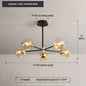 Nordic Black Glass Ball Chandelier