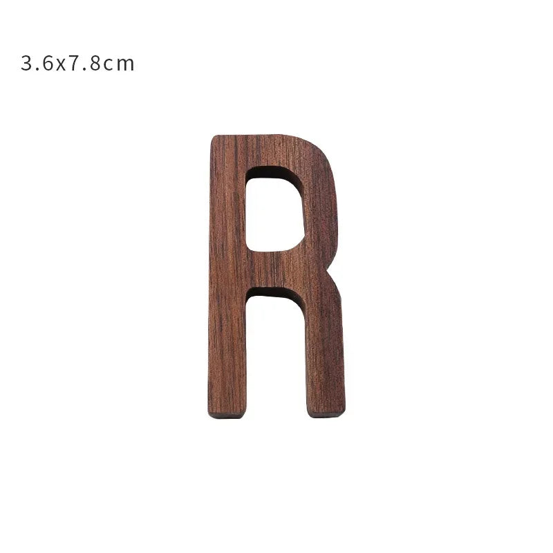 Nordic Black Walnut Decorative Letters