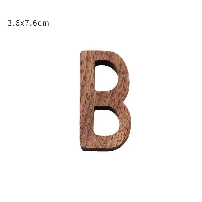 Nordic Black Walnut Decorative Letters