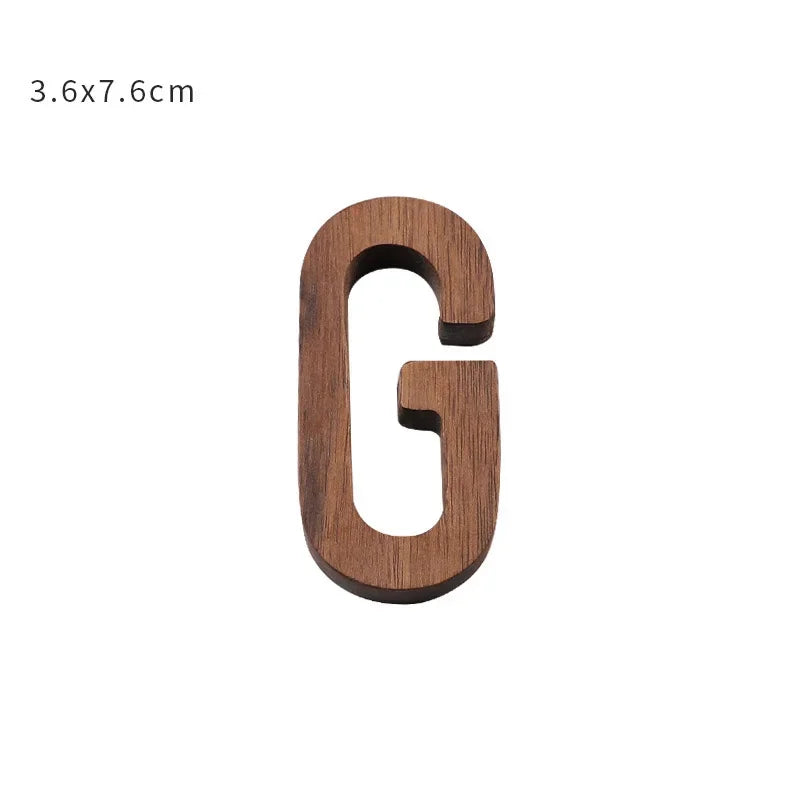 Nordic Black Walnut Decorative Letters