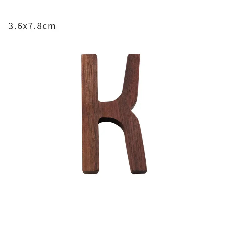 Nordic Black Walnut Decorative Letters