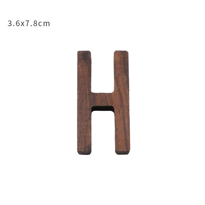 Nordic Black Walnut Decorative Letters