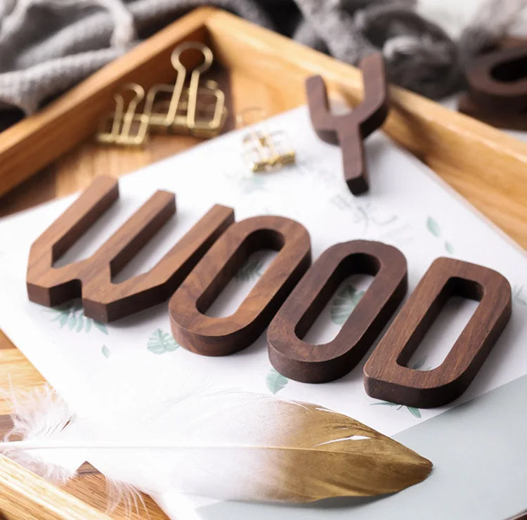 Nordic Black Walnut Decorative Letters