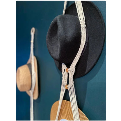 Nordic Boho Cotton Rope Hat Rack