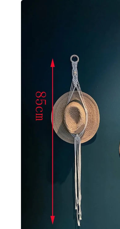 Nordic Boho Cotton Rope Hat Rack