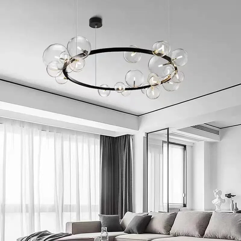 Nordic Bubble Lamp Chandelier, Clear