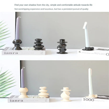 Nordic Ceramic Candle Holder Centerpiece