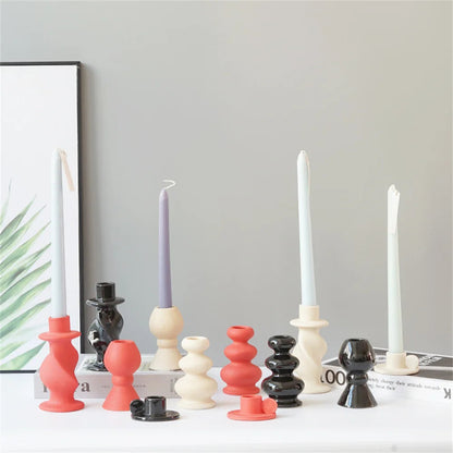 Nordic Ceramic Candle Holder Centerpiece