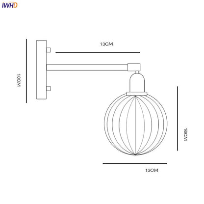 Nordic Clear Glass Wall Lamp