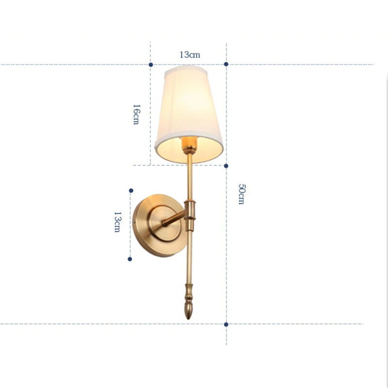 Nordic Copper LED Wall Lamp