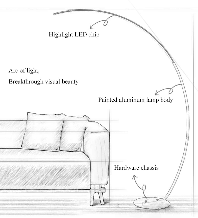 Nordic Dimmable LED Corner Lamp