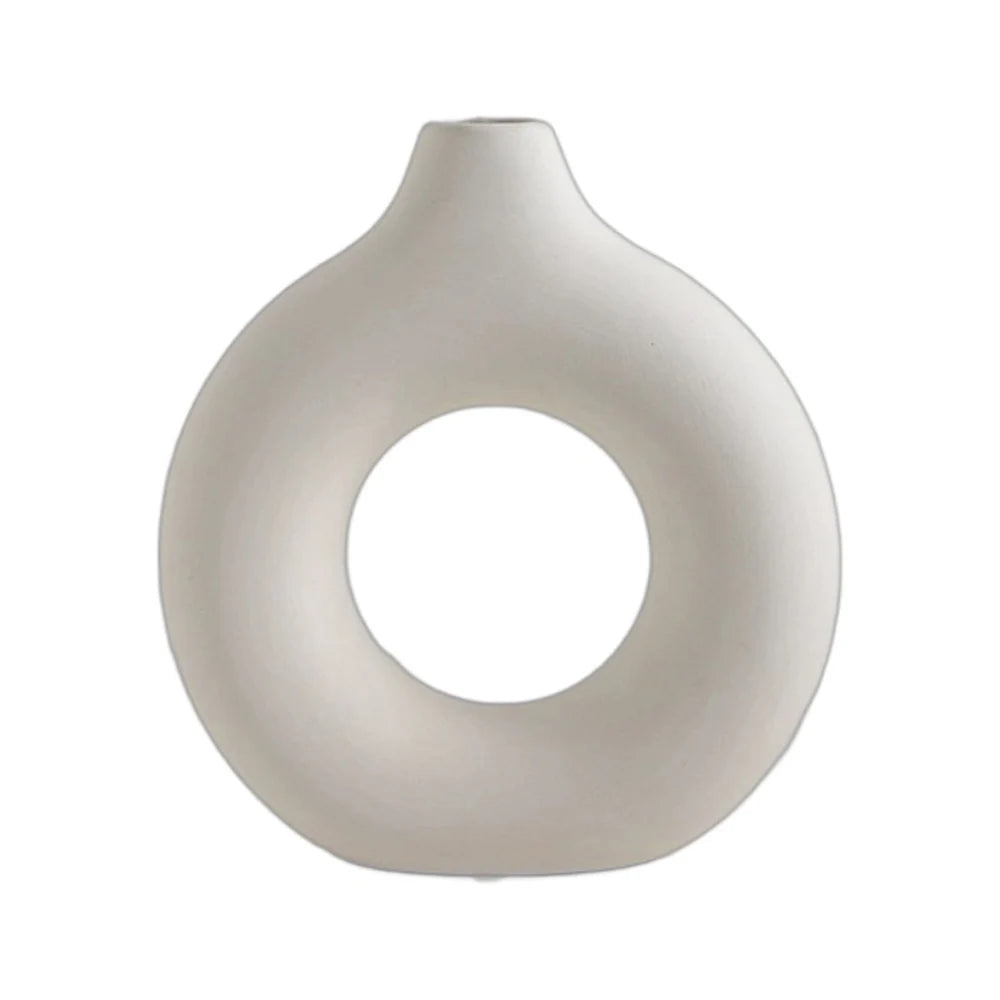 Nordic Donut Shape Plastic Vase