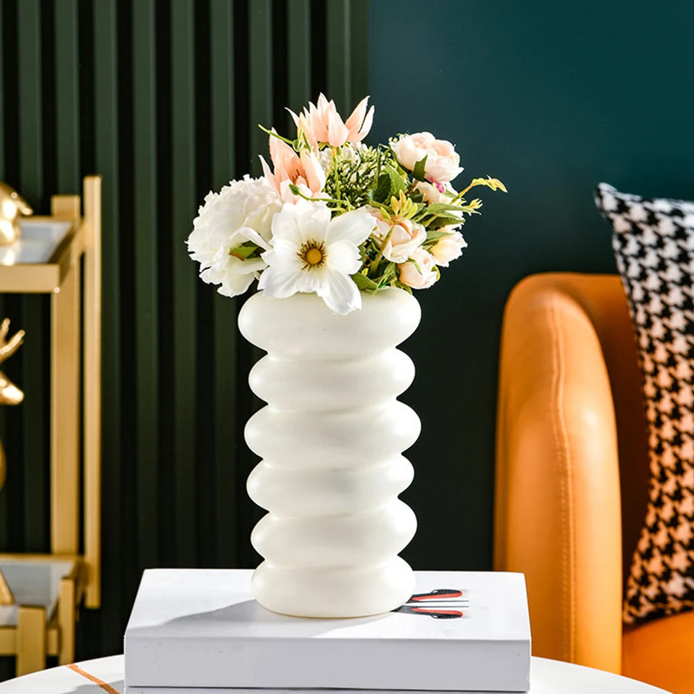 Nordic Donut Shape Plastic Vase