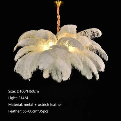 Nordic Feather Chandelier - Adjustable