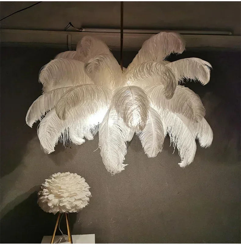 Nordic Feather Chandelier - Adjustable