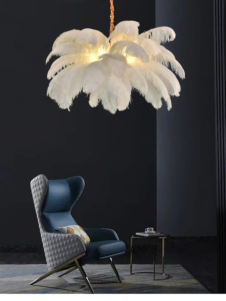 Nordic Feather Chandelier - Adjustable