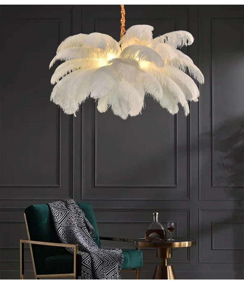 Nordic Feather Chandelier - Adjustable