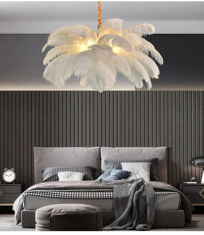 Nordic Feather Chandelier - Adjustable