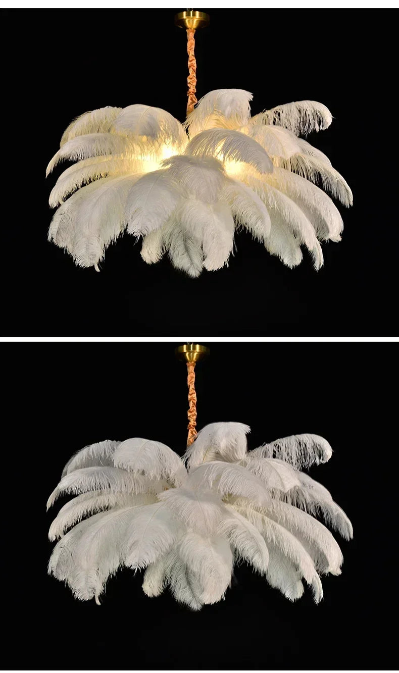 Nordic Feather Chandelier - Adjustable