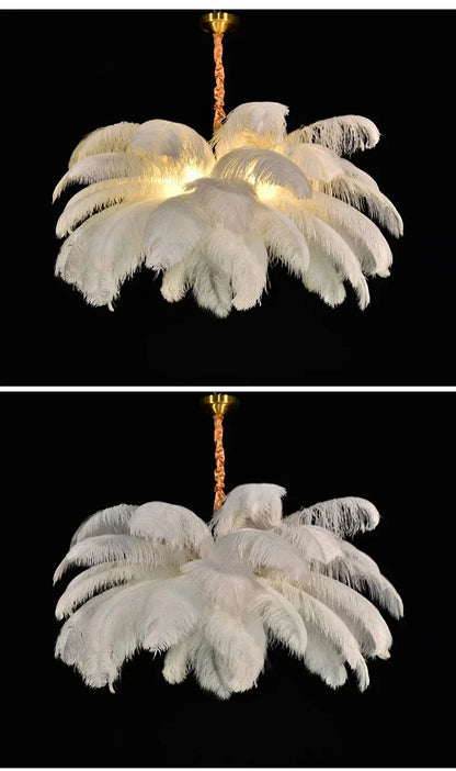 Nordic Feather Chandelier - Adjustable