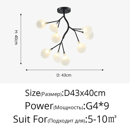 Nordic Firefly LED Chandelier Lamp