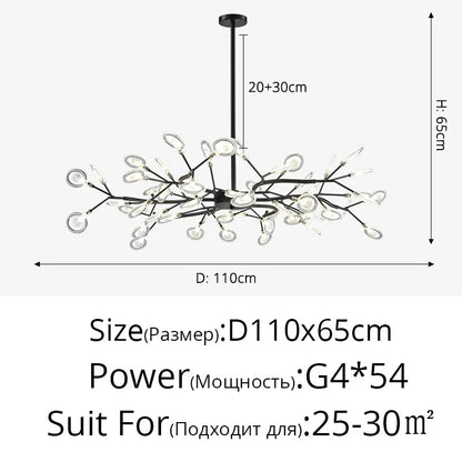 Nordic Firefly LED Chandelier Lamp