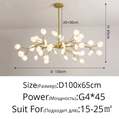 Nordic Firefly LED Chandelier Lamp