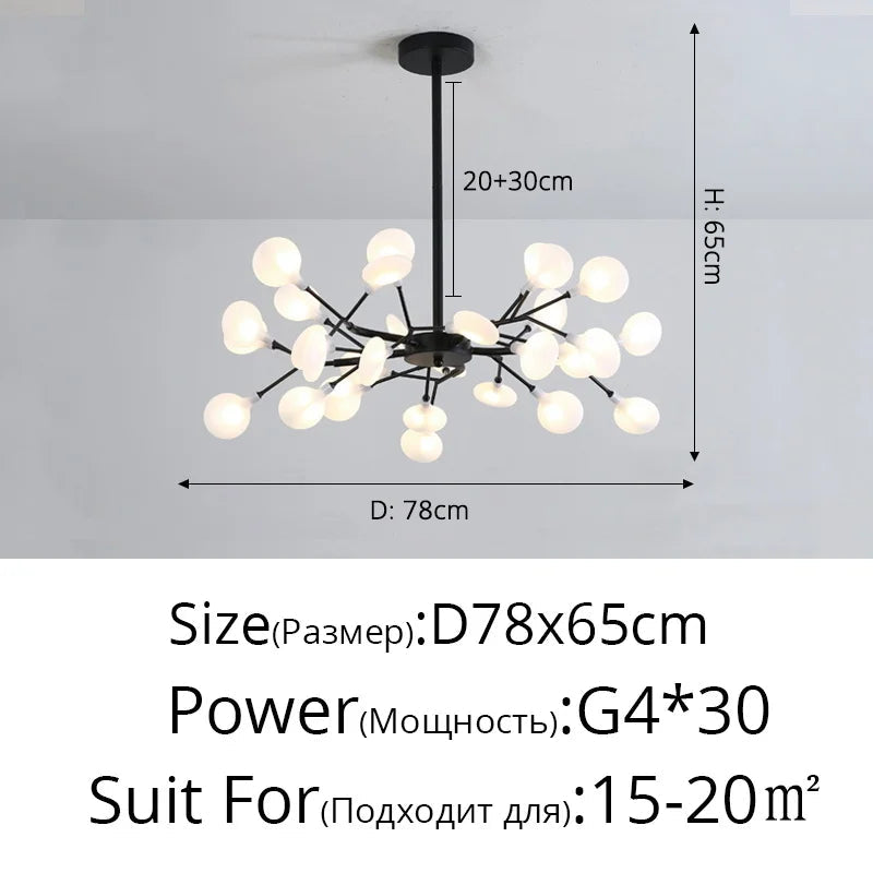 Nordic Firefly LED Chandelier Lamp