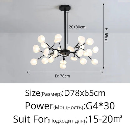 Nordic Firefly LED Chandelier Lamp