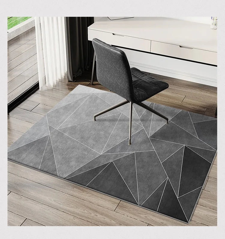 Nordic Geometric Velvet Carpet Mat