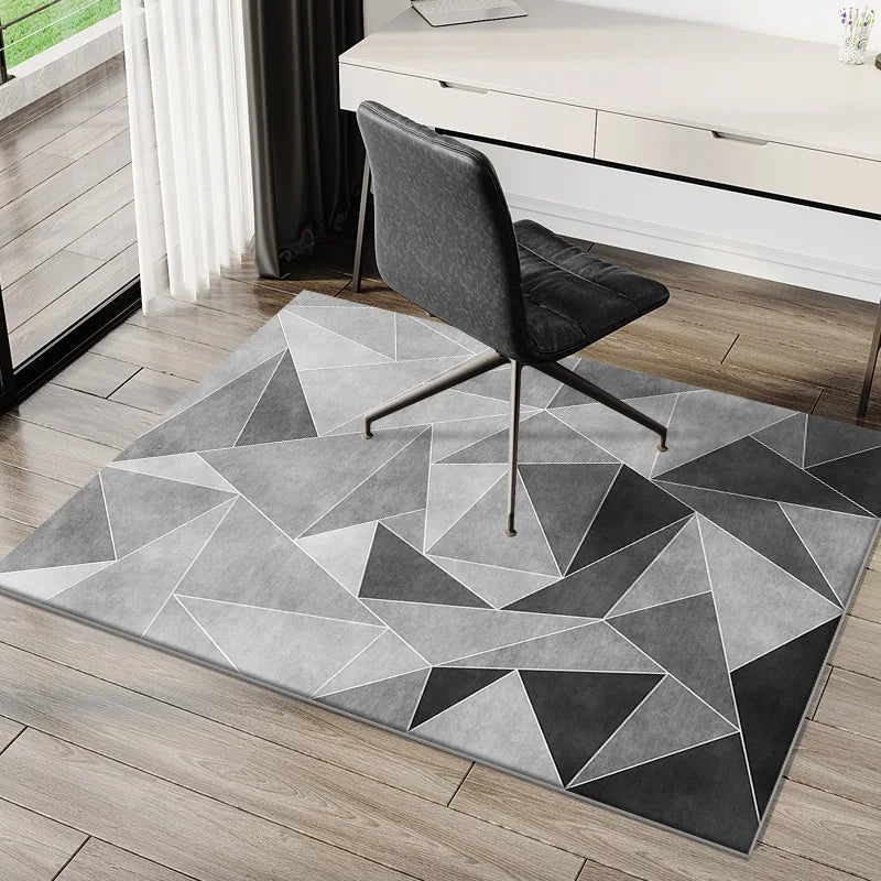 Nordic Geometric Velvet Carpet Mat